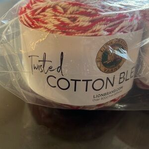 Lion Brand twisted cotton blend yarn